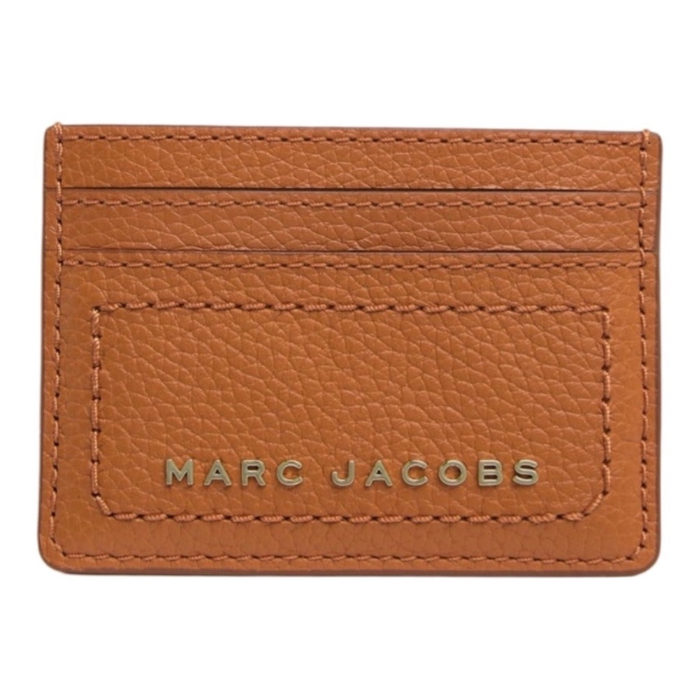 NWT MARC JACOBS Leather Card Case - smoked almond